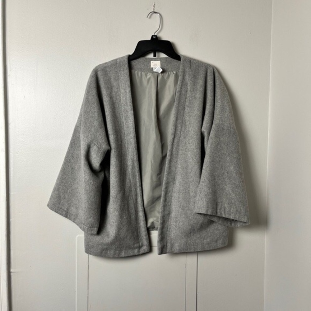 A new day Gray Open Front Kimono Cardigan